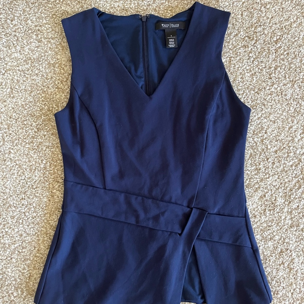 White House Black Market Navy Tank Top